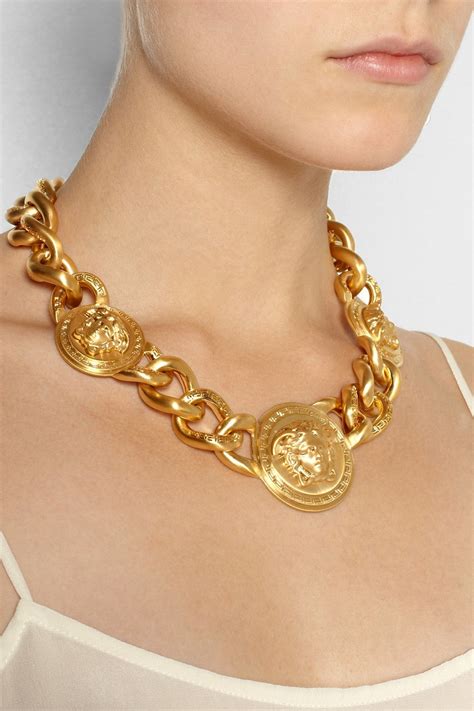 versace kette mit medusa|versace medallion chain necklace.